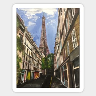 Paris, A View Of The Eiffel Tower Sticker